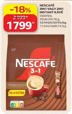 Auchan NESCAFÉ 3IN1 VAGY 2IN1 INSTANT KÁVÉ ajánlat