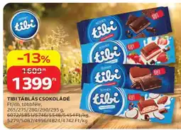 Auchan TIBI Táblás csokoládé ajánlat