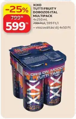 Auchan XIXO TUTTI FRUITY DOBOZOS ITAL MULTIPACK ajánlat