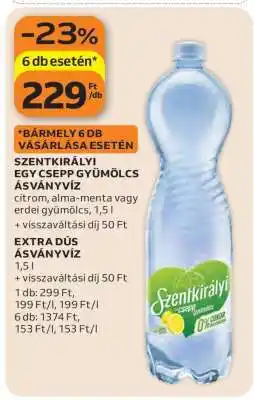 Auchan SZENTKIRÁLYI Egy Csepp Gyümölcs ásványvíz ajánlat