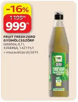 Auchan FRUIT FRESH ZERO GYÜMÖLCSSZÖRP ajánlat
