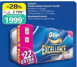 Auchan Ooops! Excellence Toalettpapír ajánlat