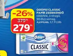 Auchan Ooops! Classic papír zsebkendő ajánlat