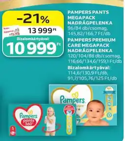 Auchan PAMPERS PANTS MEGAPACK NADRÁGPELENKA ajánlat