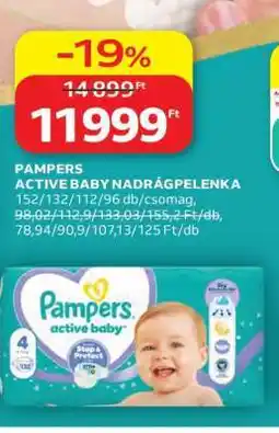 Auchan Pampers Active Baby Nadrágpelenka ajánlat