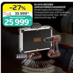 Auchan Black+Decker akkus fúró-csavarozó ajánlat