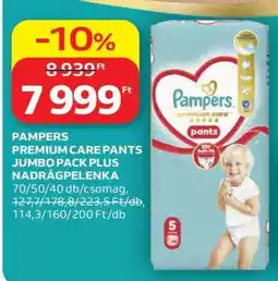 Auchan Pampers Premium Care Pants Jumbo Pack Plus Nadrágpelenka ajánlat