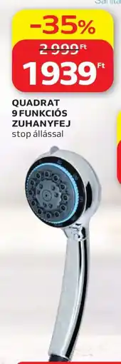 Auchan QUADRAT 9 FUNKCIÓS ZUHANYFEJ ajánlat