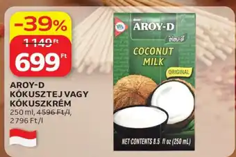 AROY-D KÓKUSZTEJ VAGY KÓKUSZKRÉM