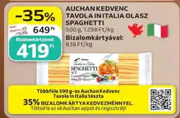Auchan AUCHAN KEDVENC TAVOLA IN ITALIA OLASZ SPAGHETTI ajánlat