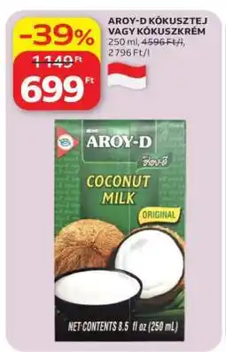 Auchan AROY-D KÓKUSZTEJ VAGY KÓKUSZKRÉM ajánlat