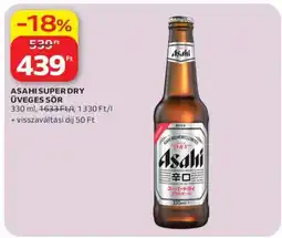 Auchan Asahi Super Dry üveges sör ajánlat