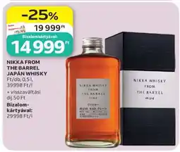 Auchan NIKKA FROM THE BARREL JAPÁN WHISKY ajánlat