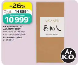 Auchan AKASHI BLENDED JAPÁN WHISKY ajánlat