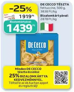 Auchan DE CECCO TÉSZTA ajánlat