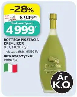Auchan BOTTEGA PISZTÁCIA KRÉMLIKŐR ajánlat