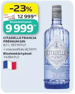 Auchan CITADELLE FRANCIA PRÉMIUM GIN ajánlat
