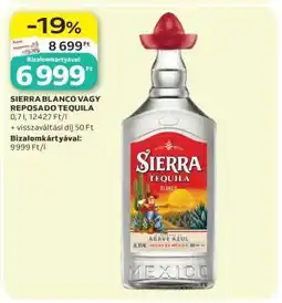 Auchan SIERRA BLANCO VAGY REPOSADO TEQUILA ajánlat