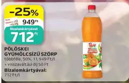 Auchan Pölöskei Gyümölcsízű Szörp ajánlat