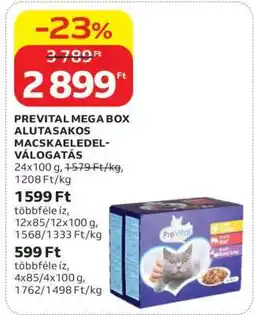 Auchan Prevital Mega Box alutasakos macskaeledel-válogatás ajánlat