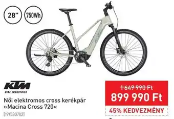 Ktm női elektromos cross kerékpár