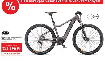 Intersport Ktm elektromos mountainbike macina race 592 ajánlat