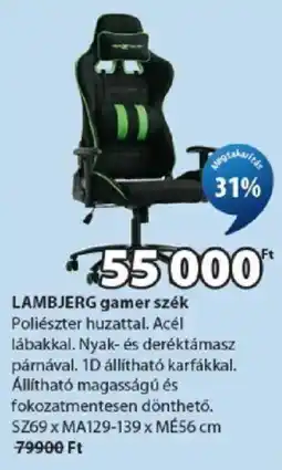JYSK Lambjerg gamer szék ajánlat