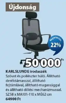 JYSK Karlsunde irodasék ajánlat