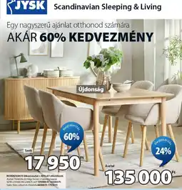 JYSK Jysk étkezőasztal és szék ajánlat
