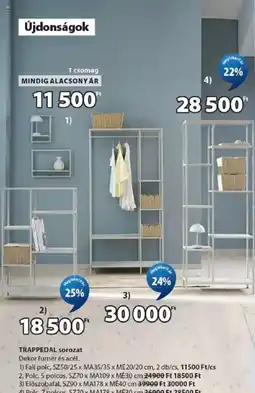 JYSK Trappedal fali polc ajánlat