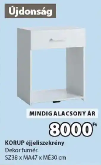Korup éjjeliszekrény