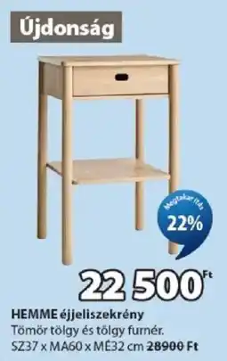 JYSK Hemme éjjeliszekrény ajánlat