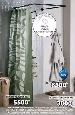 JYSK Varekil zuhanyfüggöny ajánlat