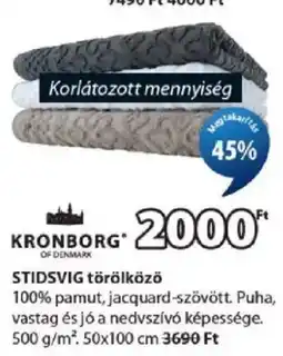 JYSK Kronborg stidsvig törölköző ajánlat