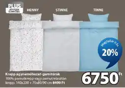 JYSK Plus krepp ágyneműhuzat-garnitúrák ajánlat