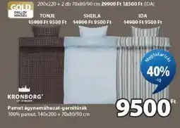 JYSK Kronborg pamut ágyneműhuzat-garnitúrák ajánlat