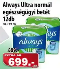 Vianni Drogéria Always ultra normál egészségügyi betét ajánlat