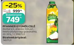 Auchan Pfanner gyümölcslé ajánlat