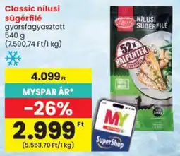 Spar Classic nílusi sügérfile ajánlat