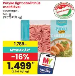 Spar Pulyka light darált hús ajánlat