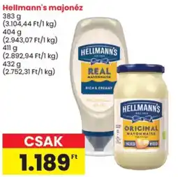 Spar Hellmann's majonéz ajánlat