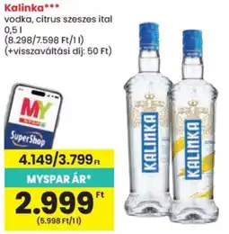 Spar Kalinka vodka ajánlat