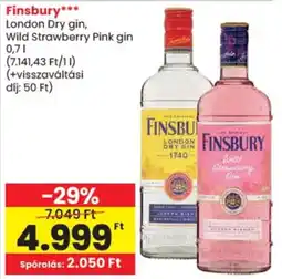 Spar Finsbury gin ajánlat