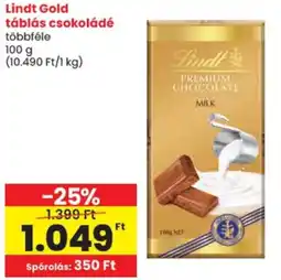 Spar Lindt Gold csokoládé ajánlat