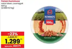 Spar Fanan hummusz ajánlat