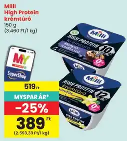 Spar Milli high protein krémtúró ajánlat