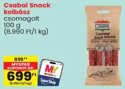 Spar Csabai snack kolbász ajánlat