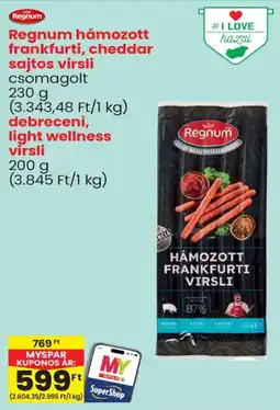 Spar Regnum hámozott frankfurti virsli ajánlat