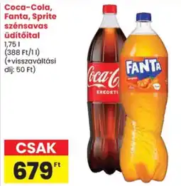 Spar Coca-Cola, Fanta, Sprite szénsavas üdítőital ajánlat