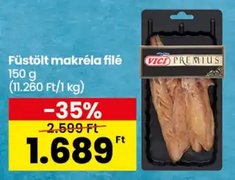 Vici premium füstölt makrélafilé